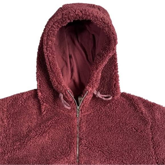 Lululemon Warm Restore Oh So Sherpa Pullover 1/2 Zip Up Burgundy Women’s 10 - Picture 3 of 14